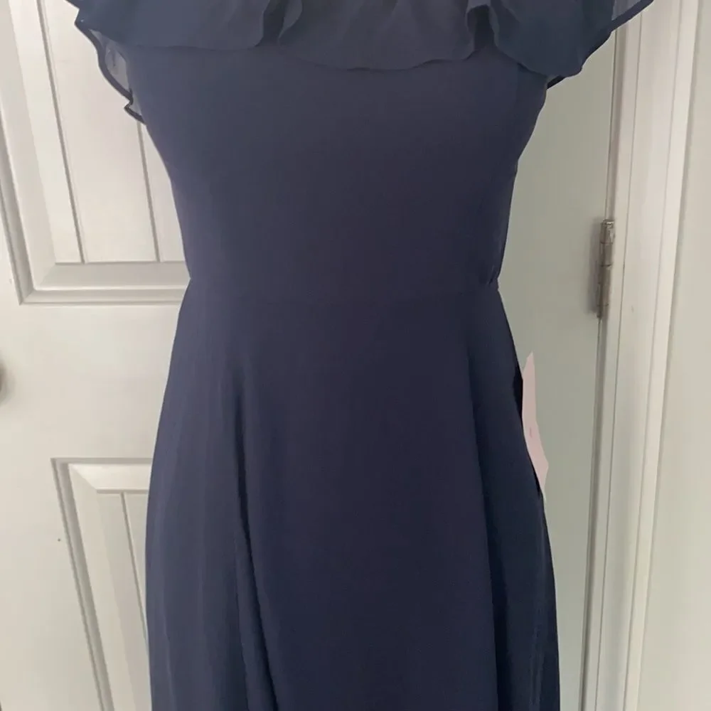 NWT BHLDN MACAU WHIPPED NAVY BLUE DRESS SIZE 0